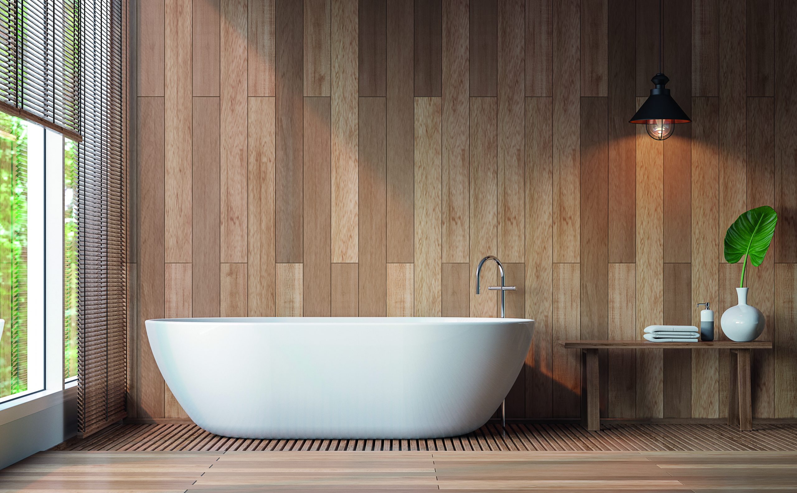Modern contemporary bathroom 3d rendering image
